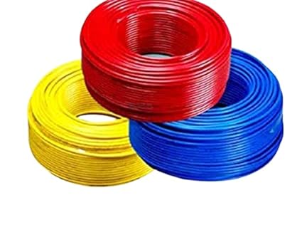 M.N.ENTERPRISES PVC Flexible Wires and Cables for Domestic Industrial Electric Home Electric Wire (Set Of_8, Blue)