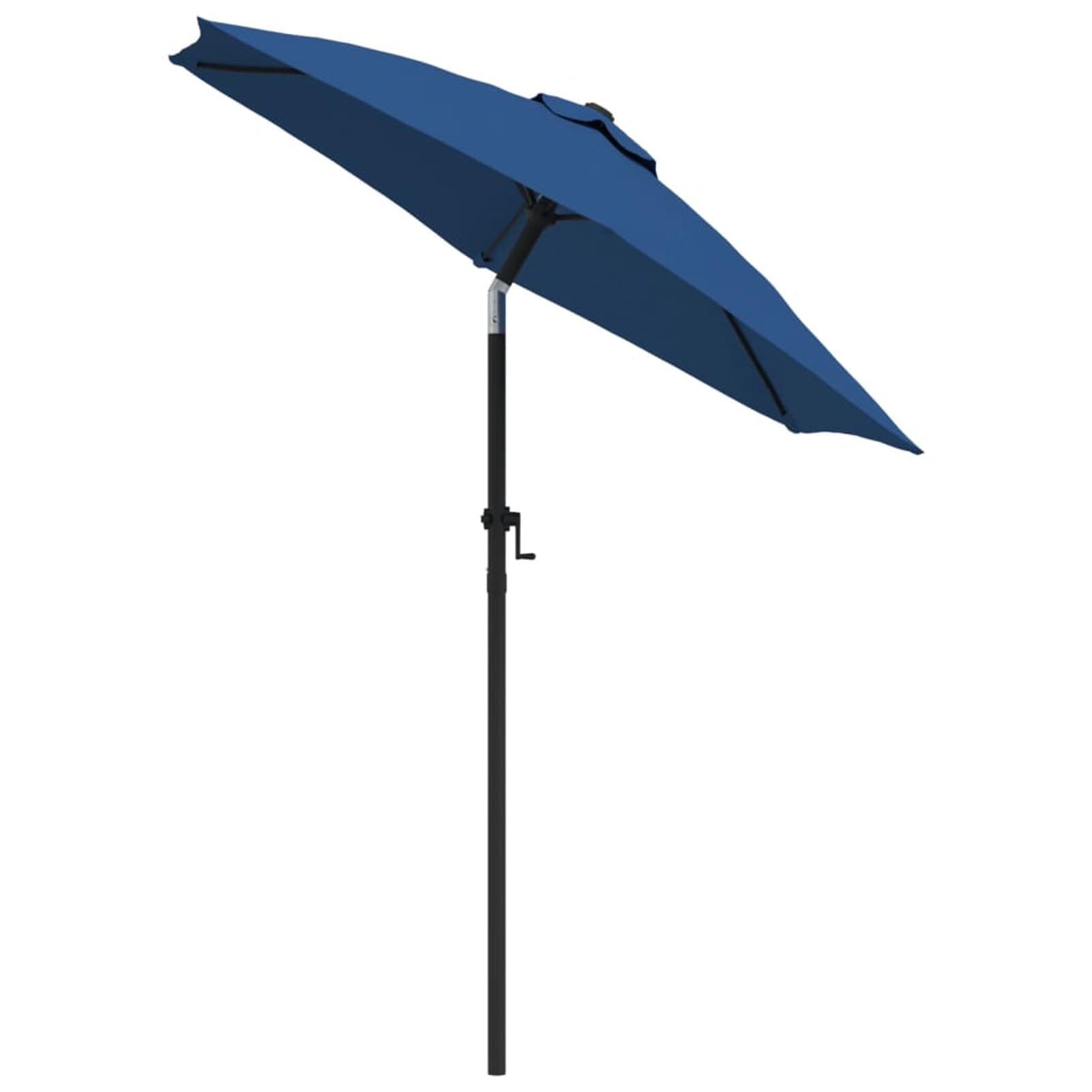 Homgoday Sombrilla de Aluminio Azul 200x224 cmSombrilla de Jardín, Protección UV Sombrilla Jardín Grande Orientable Jardín Parasol Balcón