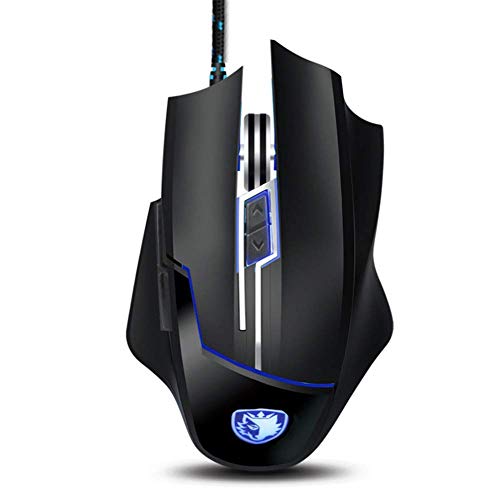 Souris Gaming Gaming Mice La Souris de Couleur photoélectrique 7 de l'ordinateur 2400dpi a mené Allumer la Souris Filaire d'Usb