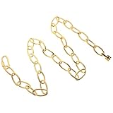 Vaguelly Cadena para Lámparas Colgantes de Metal Dorado 1 Metro Broche de Conexión, Extensión de Cadena Ligera para Iluminación Colgante en Sala, Cocina y Dormitorio