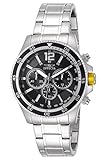 [インビクタ] 腕時計 スペシャリティ45mmステンレススチールブラックダイヤルVD54クォーツ 13973 メンズ シルバー [並行輸入品]