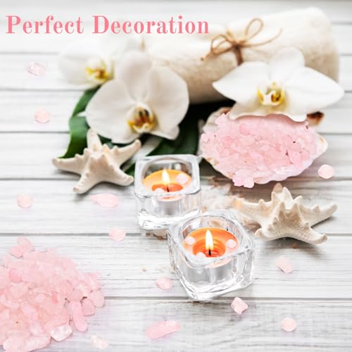 Image of 5 lb Natural Rose Pink Crystal, 7-9 mm Tumbled Chips Stones, Irregular Shaped Quartz Bulk, Healing Reiki Gemstone for Potted Plant Vase Decoration Jewelry Making DIY Craft, Light Rose