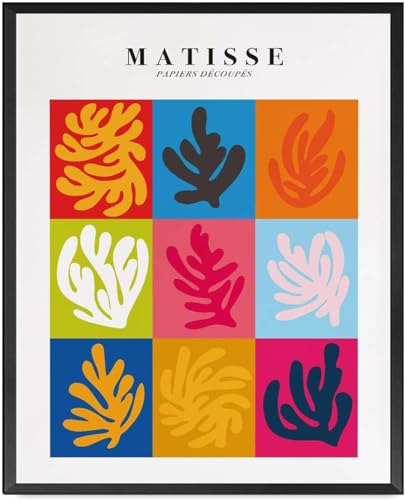 Póster de Henri Matisse hojas de colores arte abstracto en lienzo 30x40cm