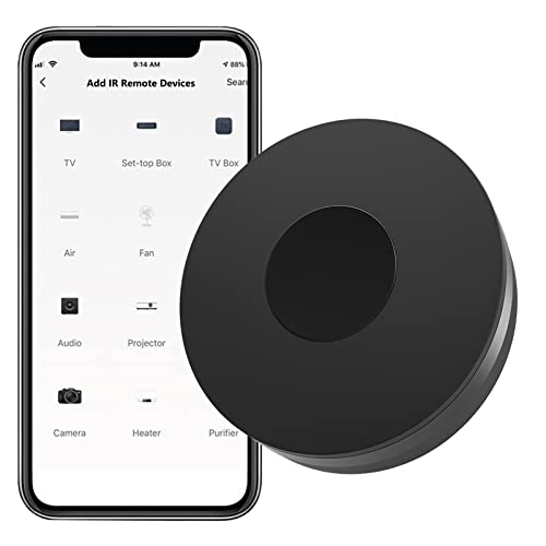 Intelligente IR-Fernbedienung, WiFi Universal Smart Home Hub, WiFi Smart Controller für die Heimautomatisierung, Klimaanlage, Fernseher, Deckenventilator, Vorhangfernbedienung, Kompatibel mit Alexa Intelligente IR-Fernbedienung, WiFi Universal Smart Home Hub, WiFi Smart Controller für die Heimautomatisierung, Klimaanlage, Fernseher, Deckenventilator, Vorhangfernbedienung, Kompatibel mit Alexa
