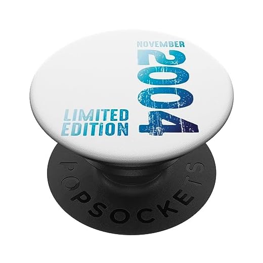 Noviembre 2004 Año 2004 Retro 2004 Vintage Edición 2004 PopSockets PopGrip Intercambiable