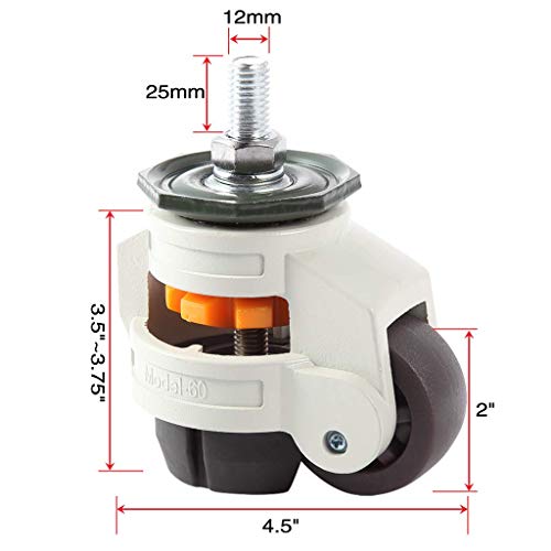 Skelang SKE20191021 4-Pcs Stem Leveling Machine Casters With Nylon Wheel thumb #2