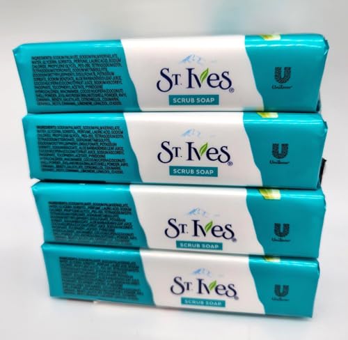 NO. 610TH St. Ives' Scrub Bar Soap with Coconut Water, Aloe, and Walnut (4 Packs)