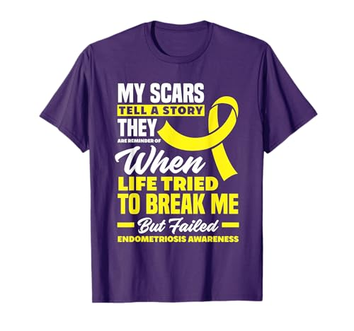 My Scars Tell A Story Endometriosis Awareness Endometriosis T-Shirt