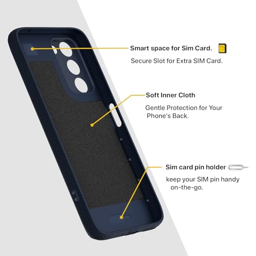 Image of Outlouders Back Cover for Realme P4 Lite 5G | Full Camera Protection | TPU Soft Flexible Shockproof Bumper Case (Blue)