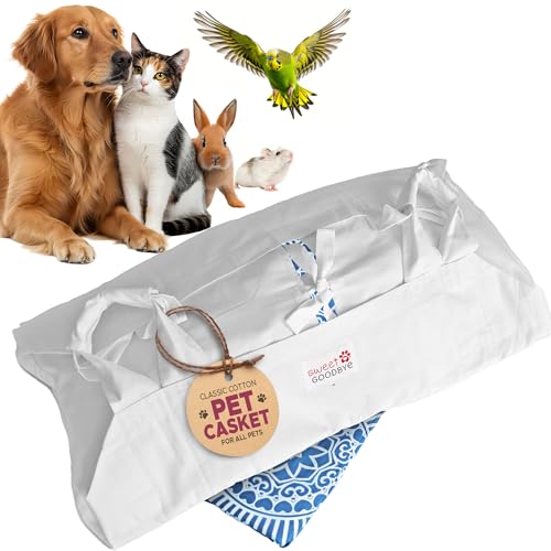 Sweet Goodbye Cocoon Pet Burial Kit (Medium, White/LtBlue)