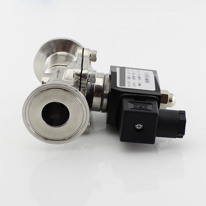 Électrovanne normalement fermée membrane inox 304 alimentation DC 220V