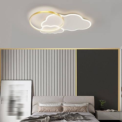 Plafonnier LED doré 38W moderne à intensité variable avec télécommande - 4