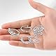SNONESIY 5 Stück Anti Stress Ring,Fidget Ring,Anxiety Ring,Offenverstellbar Stress Ring Unisex Antistress Ring,mit Kugeln Stress Ringe Zum Drehen Geschenke für Freunde und Familie