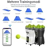 PUSUN PT-MINIPro Tragbare Tennisballmaschine - Leichte Indoor-Tennismaschine mit APP-Steuerung, 65-Ball-Kapazität, Tennistrainer für Schulen (3-5h Akku) (Schwarz)