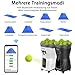 PUSUN PT-MINIPro Tragbare Tennisballmaschine - Leichte Indoor-Tennismaschine mit APP-Steuerung, 65-Ball-Kapazität, Tennistrainer für Schulen (3-5h Akku) (Schwarz)