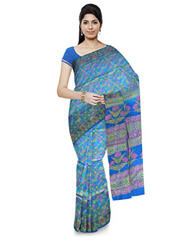 Khargram Block Khadi Banarasi Silk Saree With Blouse Piece (k 2_Blue)