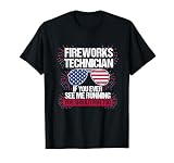 fireworks technician if you see me running Independent day T-Shirt
