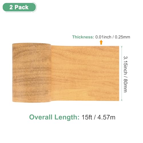 Image of M METERXITY 2-Roll Wood Grain Repair Tape, 3.15in x 15ft Textured Realistic Self-Adhesive Wood Floor Tape Contact Paper for Furniture /Floors /Home [Wheat Maple]