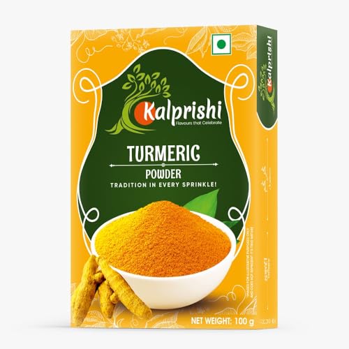 Image of Kalprishi Turmeric Powder With Natural Oils, Haldi For Curry, Tadka 100g, Haldi Powder (100gx5)
