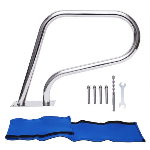 Edelstahl Poolgeländer, Einstiegshilfe Handrail U-Förmiger mit Griffabdeckung Swimmingpool Handläufe für Schwimmbäder Schräglagen Spa Wasserpark