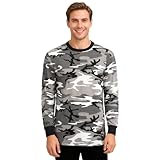 TWCHAS Men's Camo Long Sleeve Shirt - Military Tactical & Hunting & Fishing T-Shirt - Breathable and Lightweight, Suitable for Outdoor and Everyday Wear(City Camo/L)