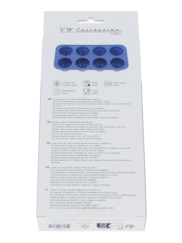 Molde para cubitos de hielo VW de silicona azul miniatura 6