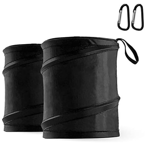 UTSAUTO Car Trash Can Portable Garbage Bin Collapsible Pop-up Leak Proof Trash Can Bag Waste Basket Bin Rubbish Bin 2Pcs Cover
