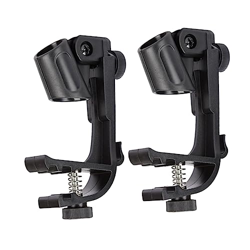 Toddmomy Mic Clips for Stands 2pcs Microphone Clamp Holder Microphone Support Mount Tool for Stage