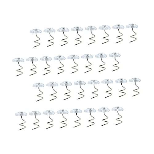 CIYODO 60pcs Spiral Push for and Bedskirts Non-damaging Fasteners for Furniture Easy to Install and Remove Clear Design for Seamless Aesthetics