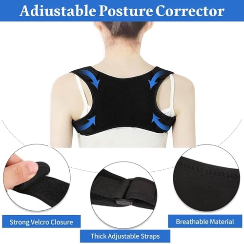 Posture Corrector for Women and Men, Adjustable Back Support for Back, Comfortable Upper and Back Brace, Shoulder and Neck - Image 2
