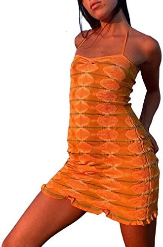 Women Y2K Knit Dress Halter Bodycon 90s Trendy Beach Dress E-Girl Backless Hip Mini Dress Club Wear Streetwear 4 Women Y2K Knit Dress Halter Bodycon 90s Trendy Beach Dress E-Girl Backless Hip Mini Dress Club Wear Streetwear