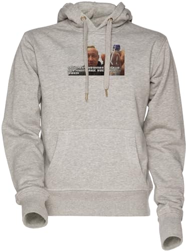 Sweat à capuche Markus Rühl unisexe gris en coton confortable pour homme et femme