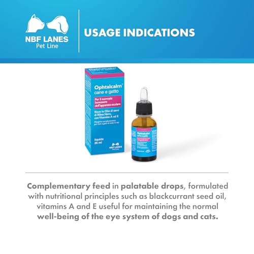 NBF Lanes Ophtacalm Hund und Katze, Tropfen 25 ml, für das normale Wohlbefinden des Augenapparates von Hund und Katze