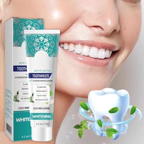 Hydroxylapatit-Zahnpasta, fluoridfrei, aufhellend, erfrischt den Atem, reinigt gründlich, beugt Karies vor, stärkt die Zähne und reduziert Zahnverfärbungen bei empfindlichen Zähnen. – Bild 3