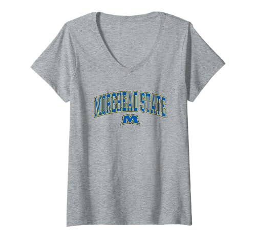 Womens Morehead State Eagles Arch Over Officially Licensed V-Neck T-Shirt