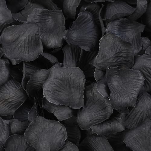 Uvaluefeet 1000 PCS Artificial Fake Rose Petals(Black)