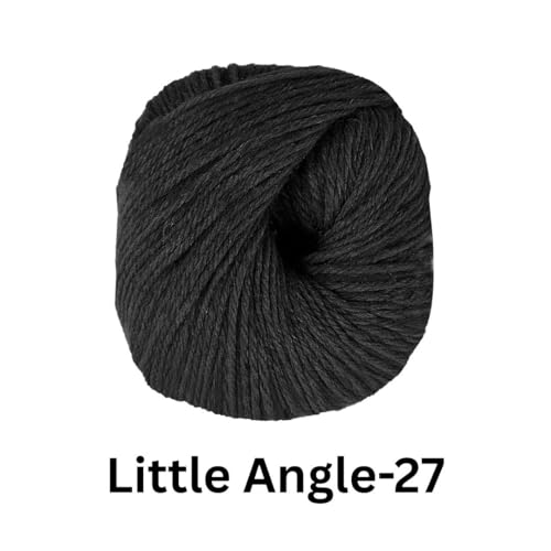 Image of VCR 4 Ply Black Little Angle Yarn, 25 Grams, 92 Meters Length, 100% Acrylic Soft Baby Knitting Yarn for Crochet, Newborn Sweaters, Soft Baby Socks, Mittens and Leggings, Pack of 1