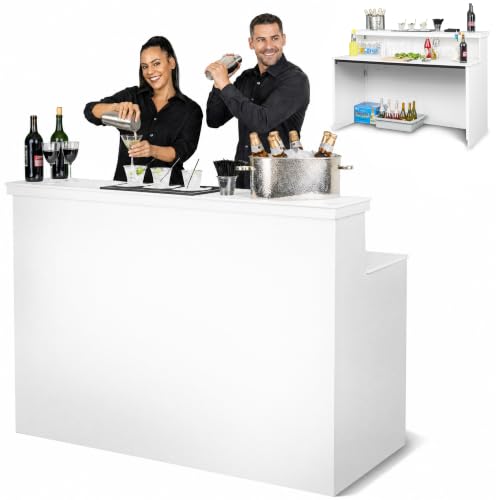Image of GoBar Elite Heavy-Duty Portable Bar Table - White or Black