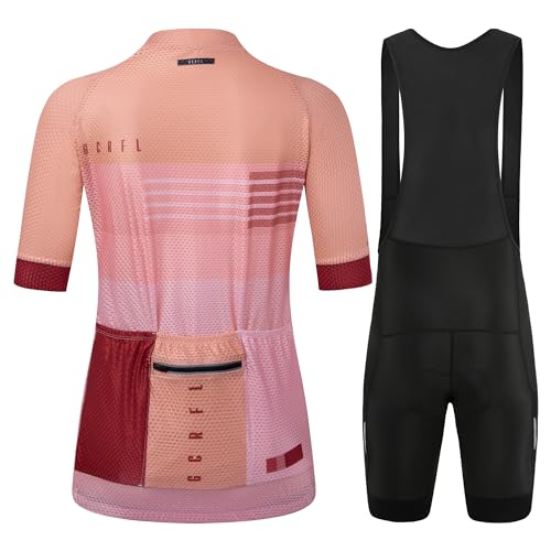 GCRFL Conjuntos femininos de jérsei para ciclismo de estrada camisetas altamente respiráveis, shorts