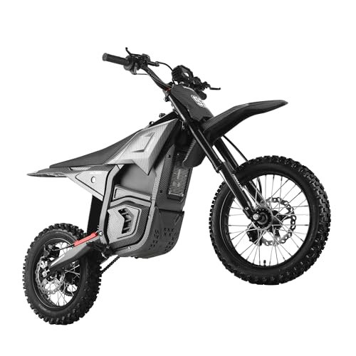 VALTINSU EM5 Electric Dirt Bike w/Light & Display, Off-Road Motorcycle 3400W 3 Speed Modes (Max 40MPH) 48V Range 53MI,14