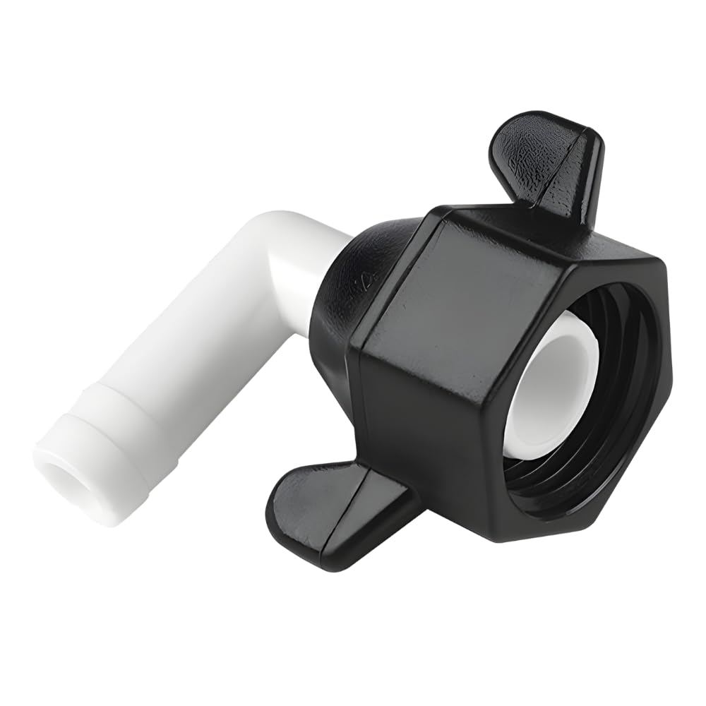 SEAFLO (NO: 51F05) 1/2"-14 FNPT x 3/8" Barbed Angled Universal Pump Fitting for SHURFLO, SEAFLO, Circle River, Johnson, Jabsco, FLOJET, REMCO, Lippert