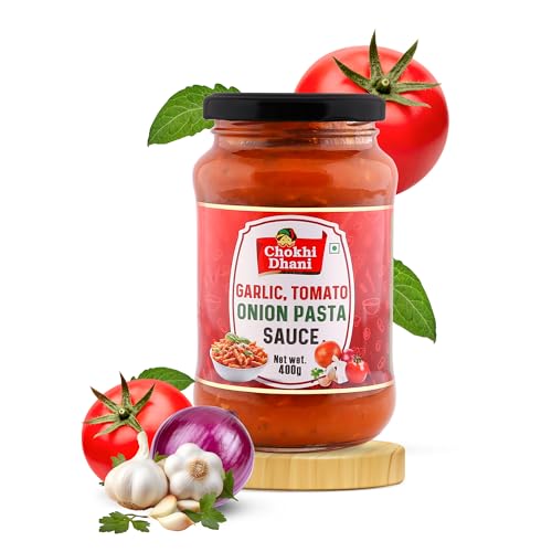 Image of Chokhi Dhani Pasta Sauce 400g | Garlic Tomato Onion Italian Sauce | Cooking & Pizza Sauce | Perfect for Pasta, Sandwiches & Grilled Dishes | No Artificial Colours