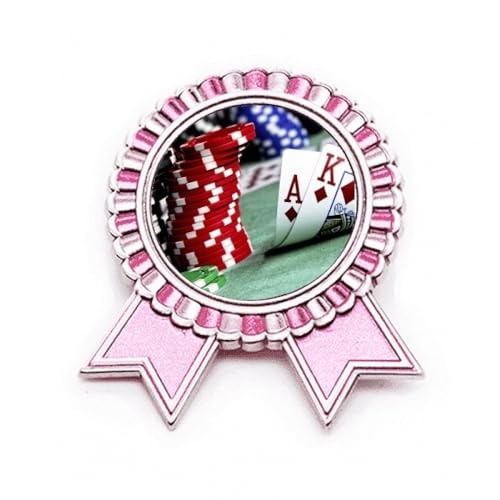 Broche jetons de poker rose pour sublimer vos soirées casino