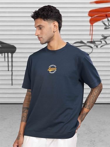 Image of STELLERS Men's Oversized Printed Half Sleeve T-Shirt | Feather Touch Feel | Odour Resistant | Anti-Static | Wrinkle Free | Quick Dry | Stretchable | Lightweight