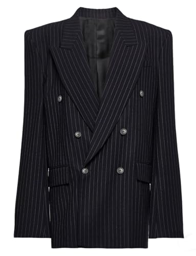 Manteau à revers en pointe Ulnomio ajusté avec double boutonnage classique