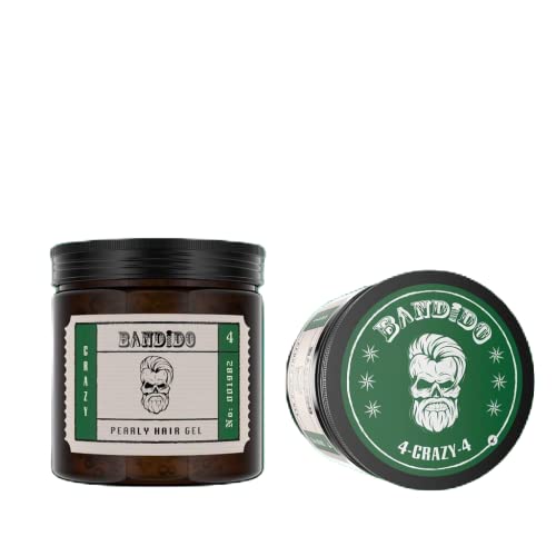 Bandido Gel de peinado para hombre, 500 ml, 04 Crazy, aspecto natural ultra fuerte, gel para el cabello para hombres, no se pega, aspecto húmedo, gel para el cabello, efecto goma para el cabello, gel