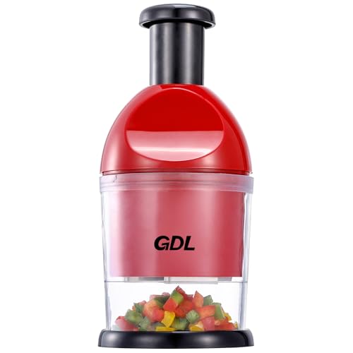 Food Chopper, Hand Chopper Dicer Easy to Clean, Manual Slap Vegetable Chopper Onion Cutter, Garlic Chopper Mincer for Onion, Nut, Tomato, Pepper, Celery, etc