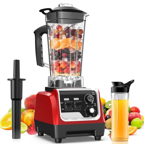 Image of 1800W Blender for Smoothies, Countertop Blenders for Kitchen with 70 Oz BPA-Free Pitcher and 20 oz To-Go Cup, 28000 RPM High-Speed Motor Blender for Ice Crushing, Milkshakes(Red)