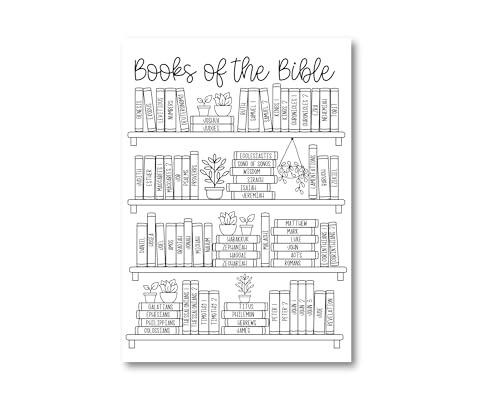 Catholic Books of The Bible Sticker, Bible Book Shelf Sticker,