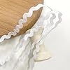 CABODYALS 10 Yards 1.57 Inch White Rick Rack Wave Trim Ric Rac Ribbon Bending Fringe Polypropylene Fabric Lace Edge Trimming Ribbon for Sewing Making Craft Gift Wrapping Wedding Christmas Decor Supply #3